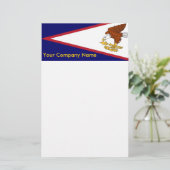 アメリカ国旗と文房具 便箋 (スタンド正面)