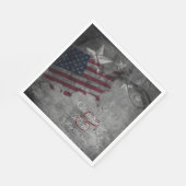 アメリカ国旗と星結婚の スタンダードランチョンナプキン (角)