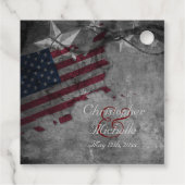 アメリカ国旗と星結婚の フェイバータグ (裏面)