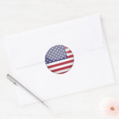 アメリカ国旗と星 ラウンドシール (封筒)
