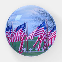 アメリカ国旗と白い十字
