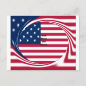アメリカ国旗と神の祝福わが家文字アートデザイン ポストカード (正面)