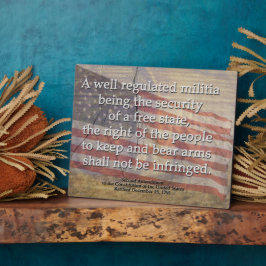 アメリカ国旗と第2条修正条項 フォトプラーク