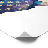 アメリカ国旗と米国地図のポスターの出演者 ポスター (角)