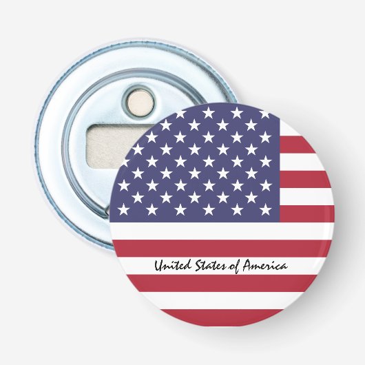 アメリカ国旗と統一された州- USAパーティー/スポーツ 栓抜き (正面)