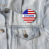 アメリカ国旗と編集可能市民文字 缶バッジ (インサイチュ)