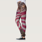 アメリカ国旗と花火のレギンス レギンス (左)