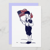 アメリカ国旗と花火の少年 (正面/裏面)