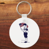 アメリカ国旗と花火の少年 キーホルダー (正面)