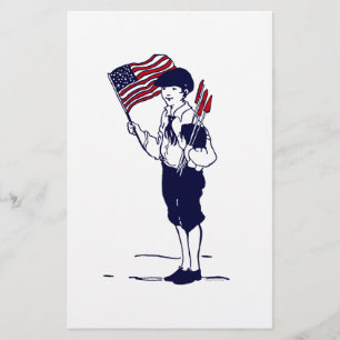 アメリカ国旗と花火の少年 チラシ