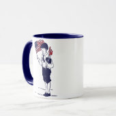 アメリカ国旗と花火の少年 マグカップ (正面左)
