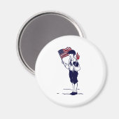 アメリカ国旗と花火の少年 マグネット (正面/裏面)