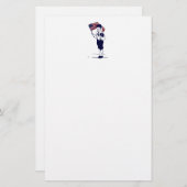 アメリカ国旗と花火の少年 便箋 (正面/裏面)