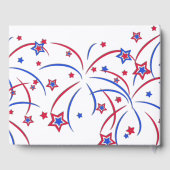 アメリカ国旗と花火ガラ ゲストブック (裏面)