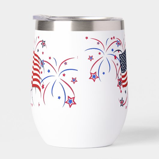 アメリカ国旗と花火 (右面)