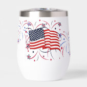 アメリカ国旗と花火 (正面)