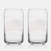 アメリカ国旗と花火 ガラス缶 (裏面)