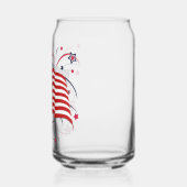 アメリカ国旗と花火 ガラス缶 (左)