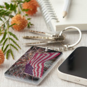 アメリカ国旗と花火 キーホルダー (正面右)