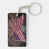 アメリカ国旗と花火 キーホルダー (裏面)