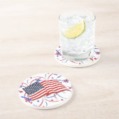 アメリカ国旗と花火 コースター (側面)