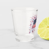 アメリカ国旗と花火 ショットグラス (左)