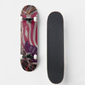 アメリカ国旗と花火 スケートボード (正面)