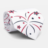 アメリカ国旗と花火 ネクタイ (ロール)