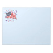 アメリカ国旗と花火 ノートパッド (正面)