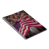 アメリカ国旗と花火 ノートブック (右側)