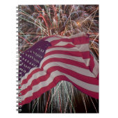 アメリカ国旗と花火 ノートブック (正面)