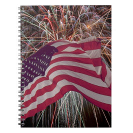 アメリカ国旗と花火 ノートブック