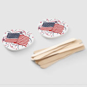 アメリカ国旗と花火 ハンドファン (組立なし)