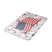 アメリカ国旗と花火 バスマット (アングル)