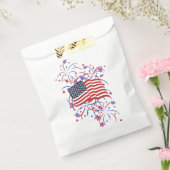 アメリカ国旗と花火 フェイバーバッグ (封をした状態)