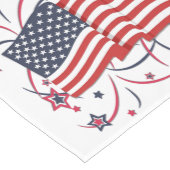 アメリカ国旗と花火 ミディアムテーブルランナー (コーナー)