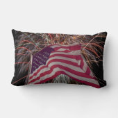 アメリカ国旗と花火 ランバークッション (裏面)