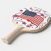 アメリカ国旗と花火 卓球ラケット (正面アングル)