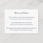 アメリカ国旗と記念撮影祈りの言葉 エンクロージャーカード (裏面)