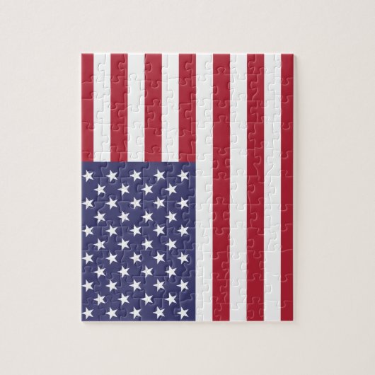 アメリカ国旗と赤いハート – アメリカ/スポーツファン ジグソーパズル (縦)