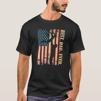 アメリカ国旗と過ごす最高のパパ フォーザファーザーズデイ ヴィンテージ Tシャツ