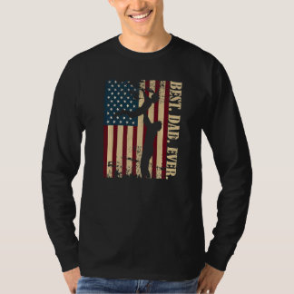 アメリカ国旗と過ごす最高のパパ ヴィンテージ Fa 用 Tシャツ