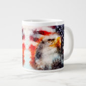 アメリカ国旗と鷲 ジャンボコーヒーマグカップ (正面右)