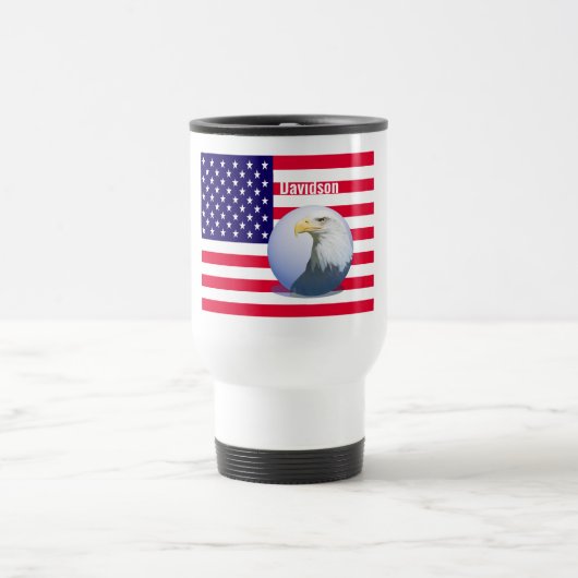 アメリカ国旗と鷲 トラベルマグ (中央)