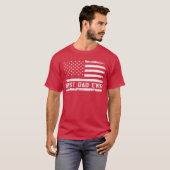 アメリカ国旗と"史上最高のパパ"ギフト 父の日 Tシャツ (正面フル)