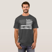 アメリカ国旗と"史上最高のパパ"ギフト 父の日 Tシャツ (正面フル)
