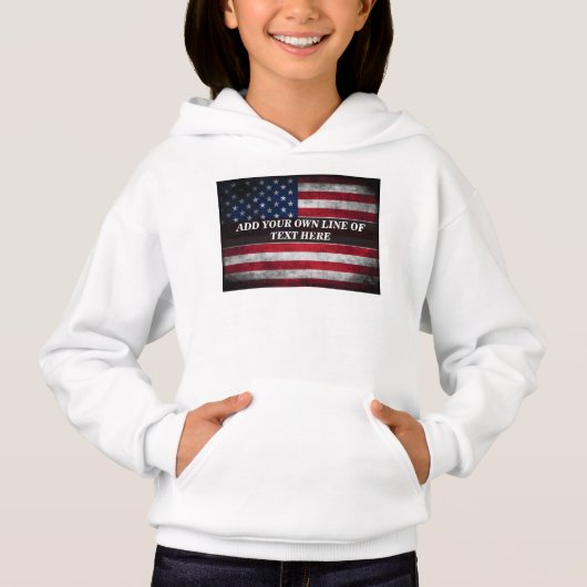 アメリカ国旗にテキストを追加する (正面)