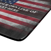 アメリカ国旗にテキストを追加する カッティングボード (角)