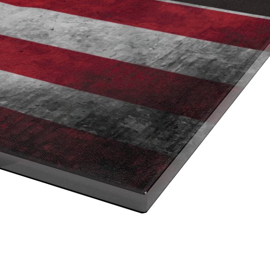 アメリカ国旗にテキストを追加する カッティングボード (角)