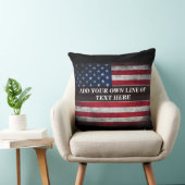 アメリカ国旗にテキストを追加する クッション (椅子)